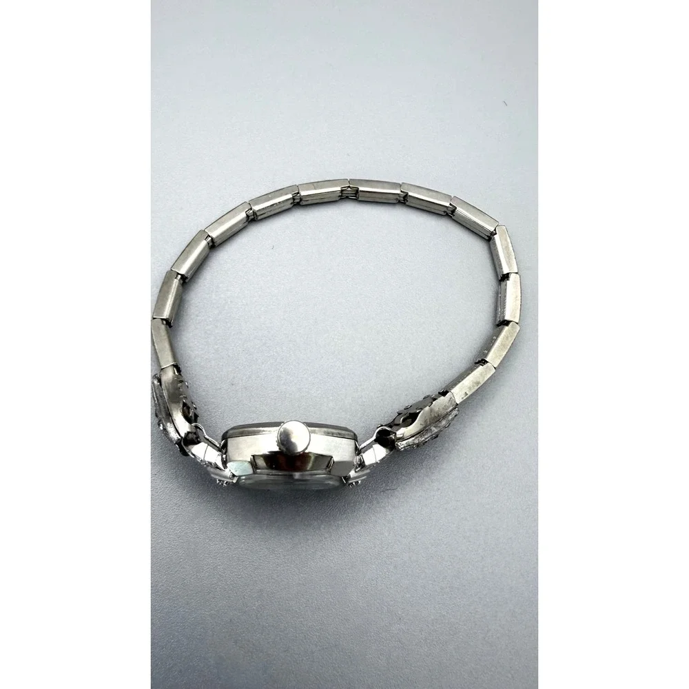 Vintage Hamilton Ladies Watch Art Deco Rhinestone 10K GF Bracelet Working